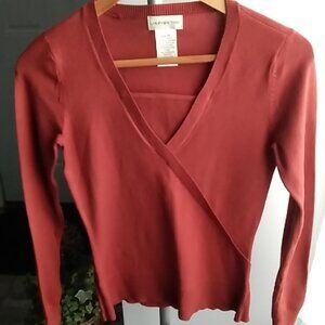 Laura Petites Fau Wrap Sweater